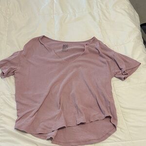 BDG Women's Dusty Pink V-Neck Tee
